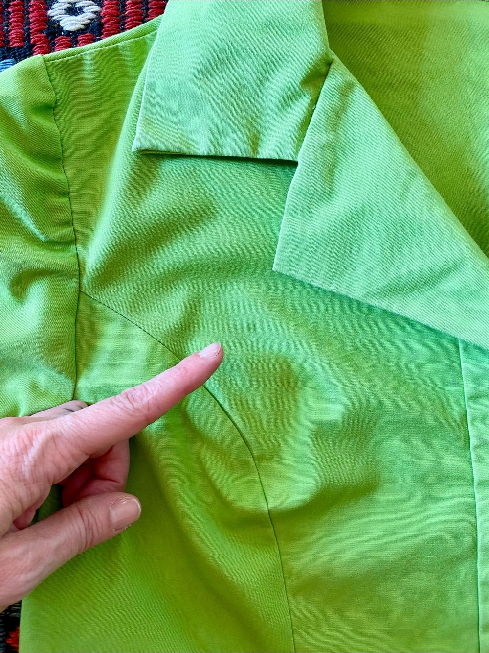 Vintage Lime Green Shirt Dress - Picture 3 of 5